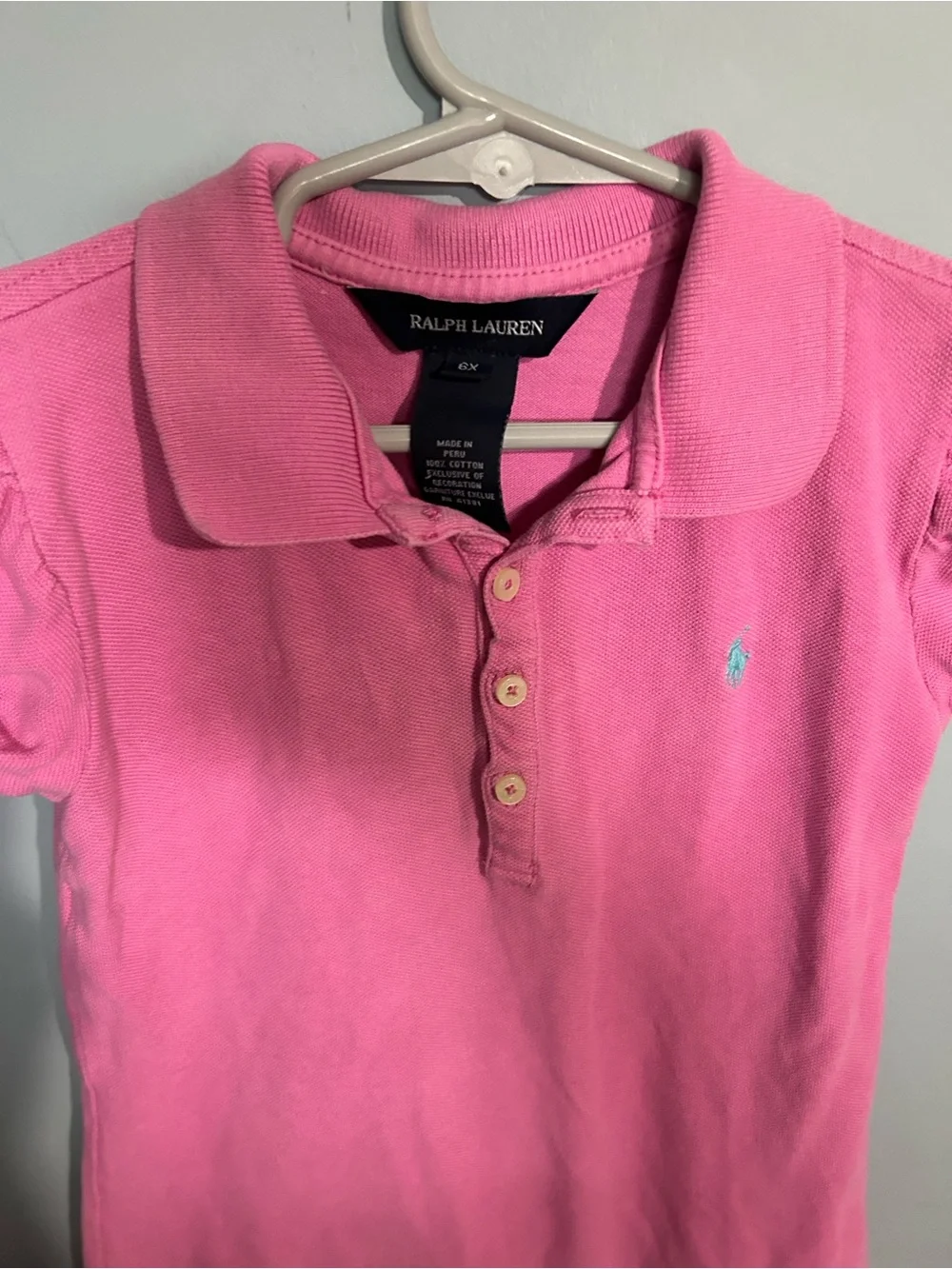 💐 10 for $50 Ralph Lauren Hot Pink Polo Dress with Puff Sleeves